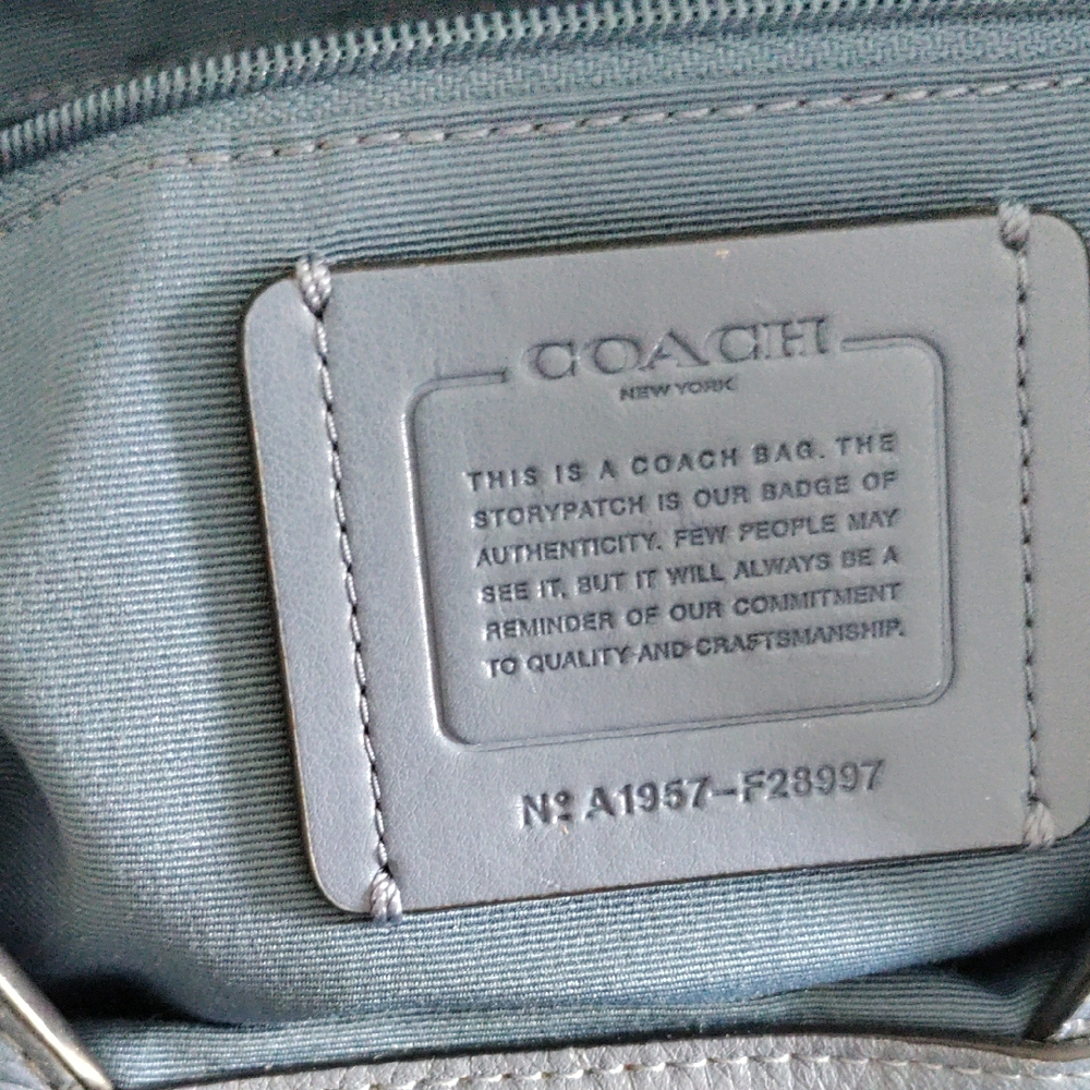 Blue Leather Women's Bag - Picture 7 of 7